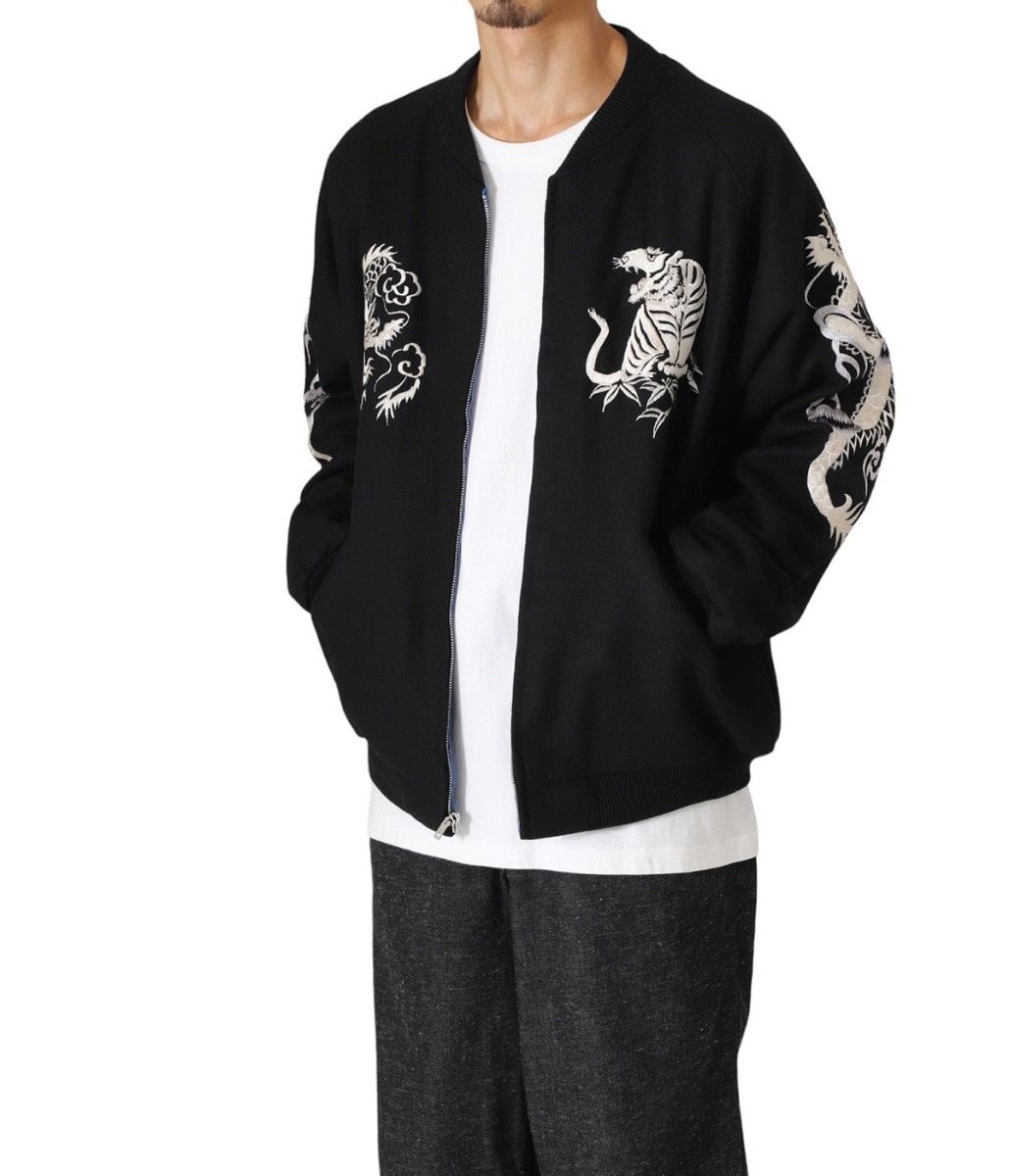 WOOL MELTON× ACETATE SOUVENIR JACKET 東洋エンタープライズ WOOL MELTON× ACETATE SOUVENIR JACKET 東洋エンタープライズ