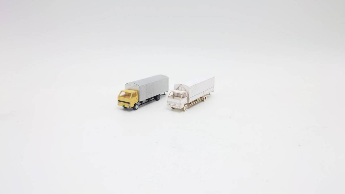 トラックA（ピギーバック仕様）2台セット　Nゲージ　甲府モデル（パンケーキコンテナ）_画像3