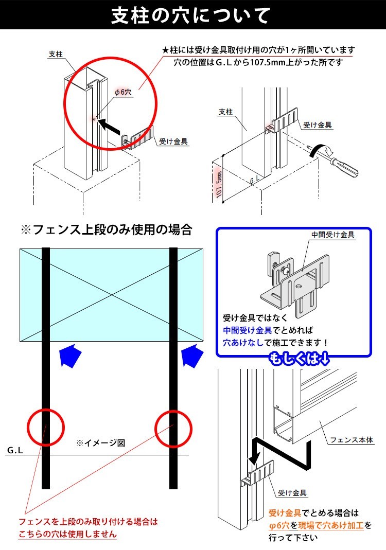 フェンス 目隠し 外構 diy 目隠しフェンス シンプル ルーバーフェンス フェンス高さ120cm 柱140cm 連結セット 境界 屋外 柵 アルミ 後付け_画像4