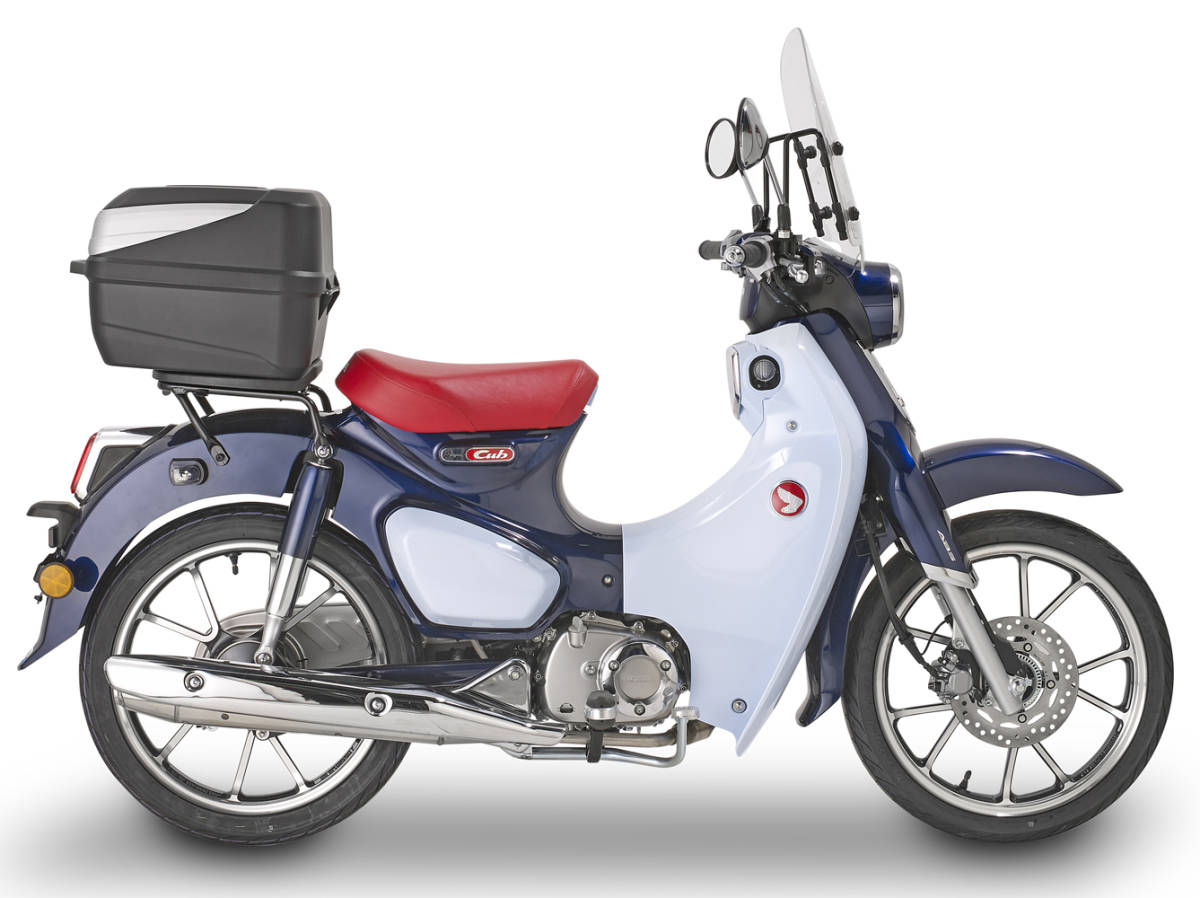 【送料込】GIVI(ジビ)Honda Super Cub C125 ウィンドスクリーン クリア【1168A】+ 専用取付ステーKIT【A1168A】スーパーカブC125_画像3