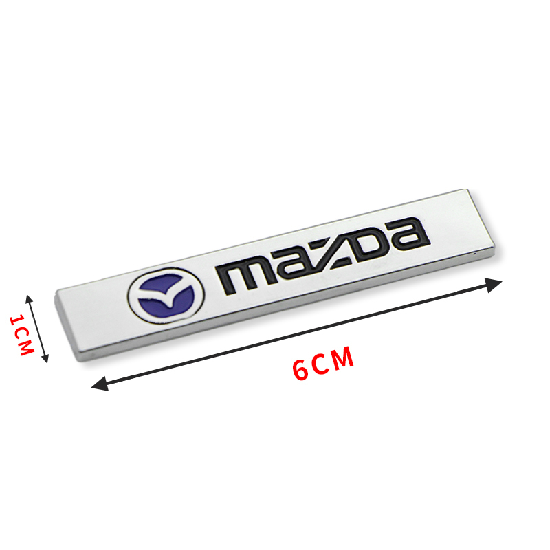 【送料込】MAZDA プレート 縦1.0cm×横6.0cm　2枚組　マツダ　金属製　_画像2