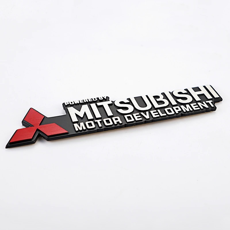 【送料込】MITSUBISHI(三菱) 3Dエンブレムプレート 縦2.9cm×横16cm×厚さ1ｍｍ アルミ製 デリカ アウトランダー ランサー エクリプス_画像1