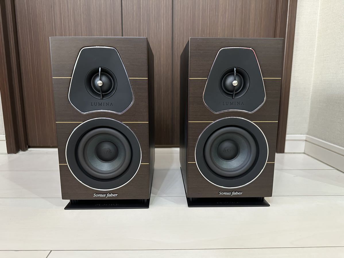 ルミナ1 Sonus faber LUMINA1 スピーカー(ペア)ブックシェルフ型 ソナス・ファベール 中古　外箱有り　カバー付き_画像1