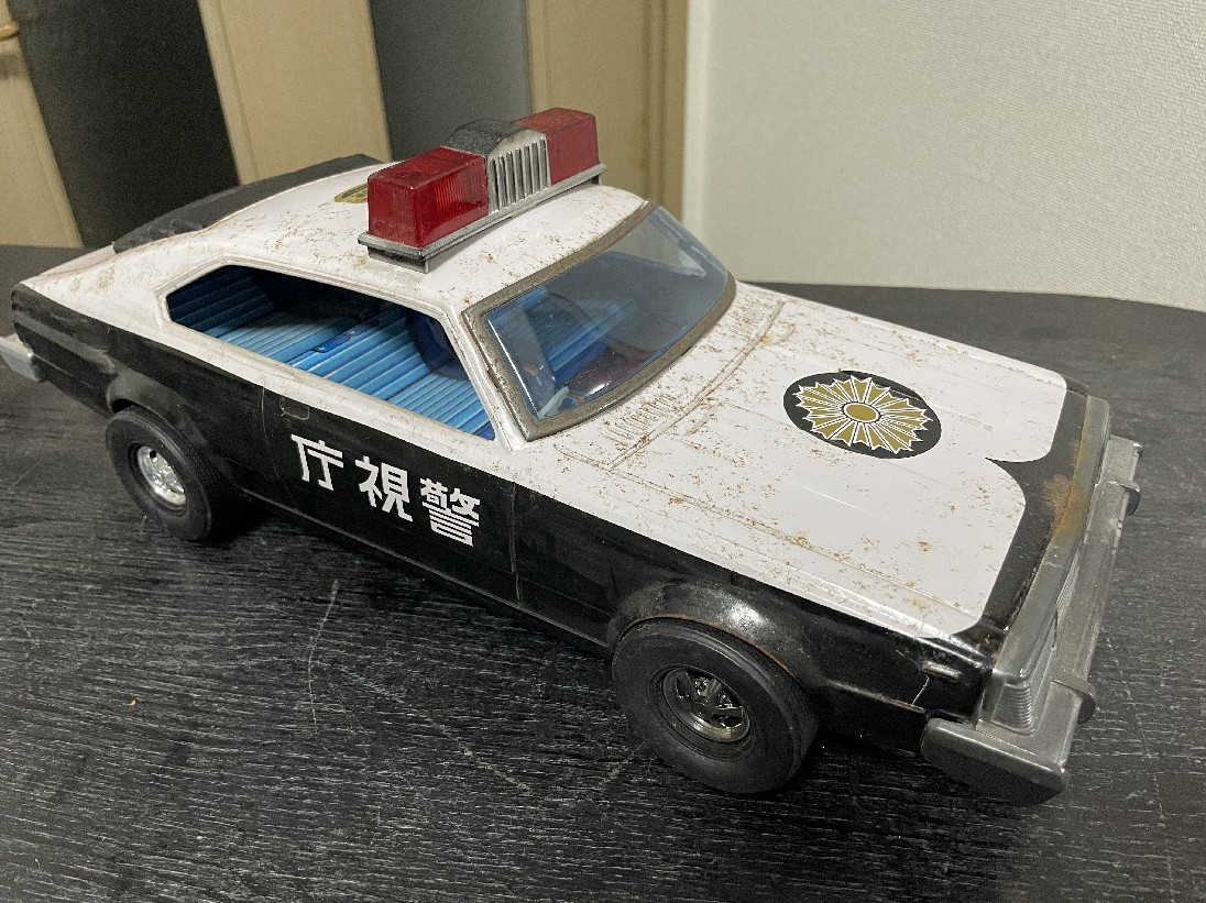 昭和レトロ★イチコーのおもちゃ スカイライン パトロールカー パトカー ブリキ 約40cm フリクション_画像9
