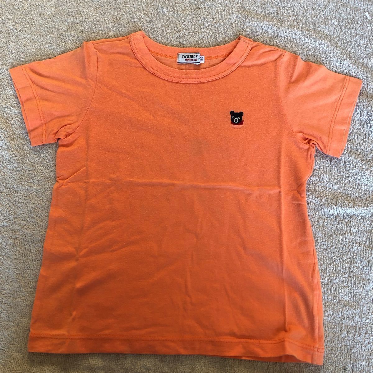 【古着】ミキハウス　ダブルＢ　半袖Tシャツ（110） オレンジ_画像1