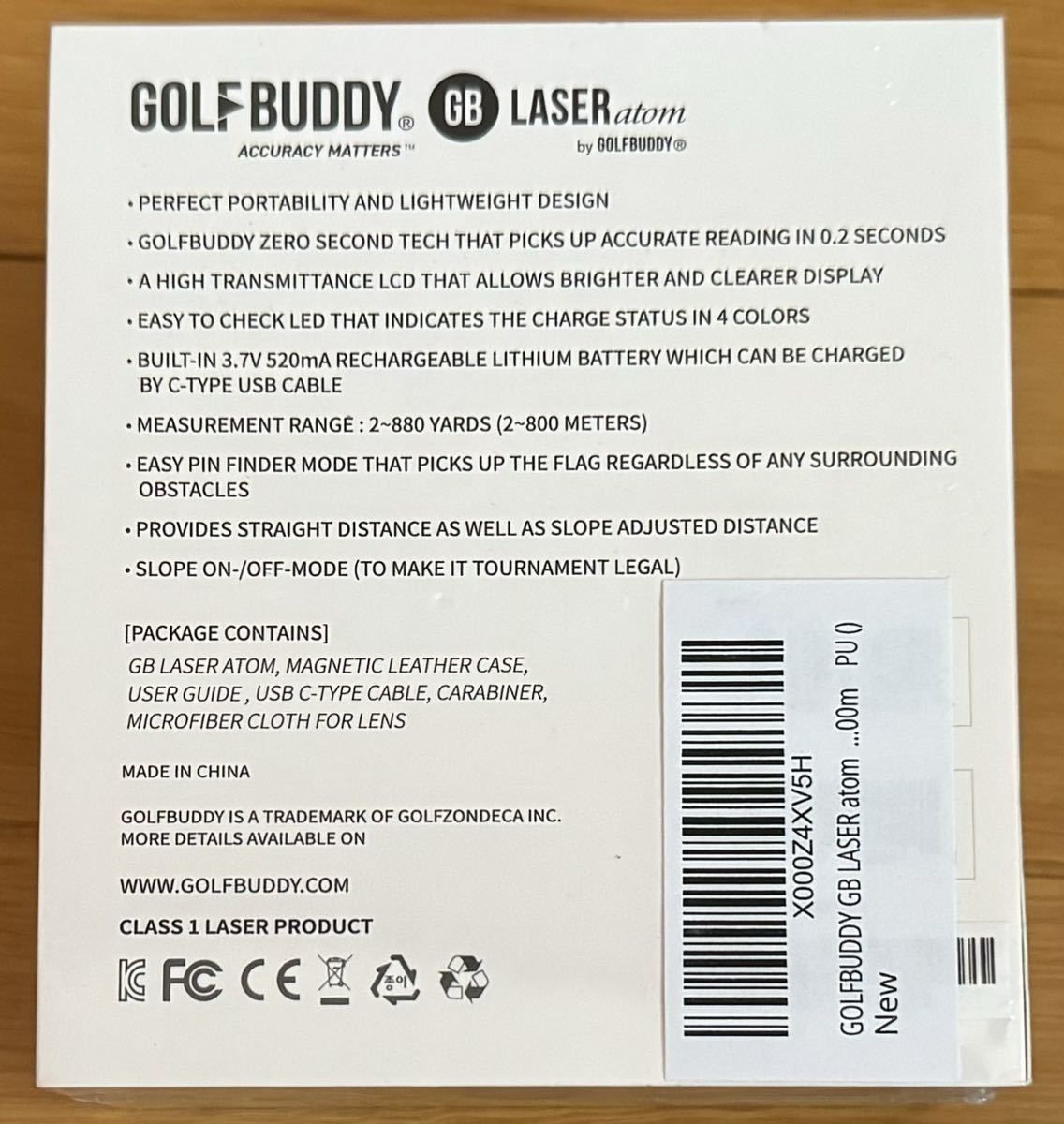 GOLFBUDDY GB LASER atom 超小型 超軽量 ゴルフレーザー距離計　ホワイト_画像2