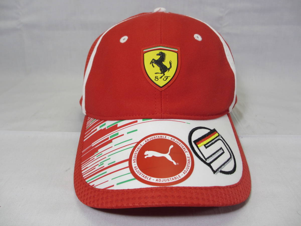 J27◇美【PUMA Scuderia Ferrari】F-1◇セバスチャン・ベッテル◇2018 キャップ 帽子◇PUMA スクーデリア フェラーリ チーム◇_画像1