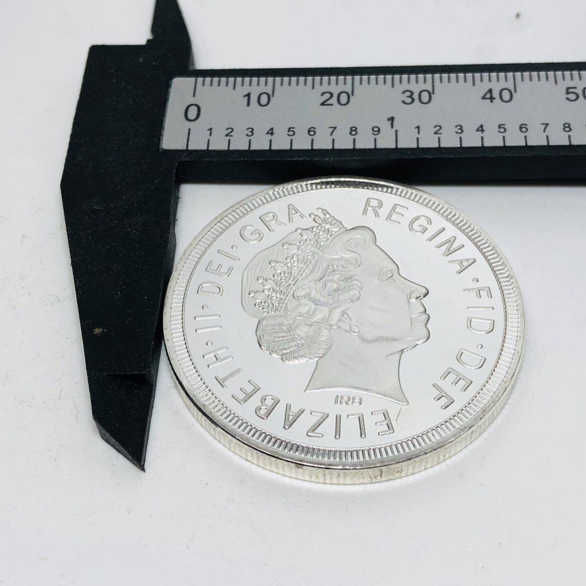 Y381 外国硬貨 グレートブリテン女神 エリザベス女王 貿易銀 海外古銭 コレクションコイン 貨幣 記念メダル　重さ約29.23g_画像7