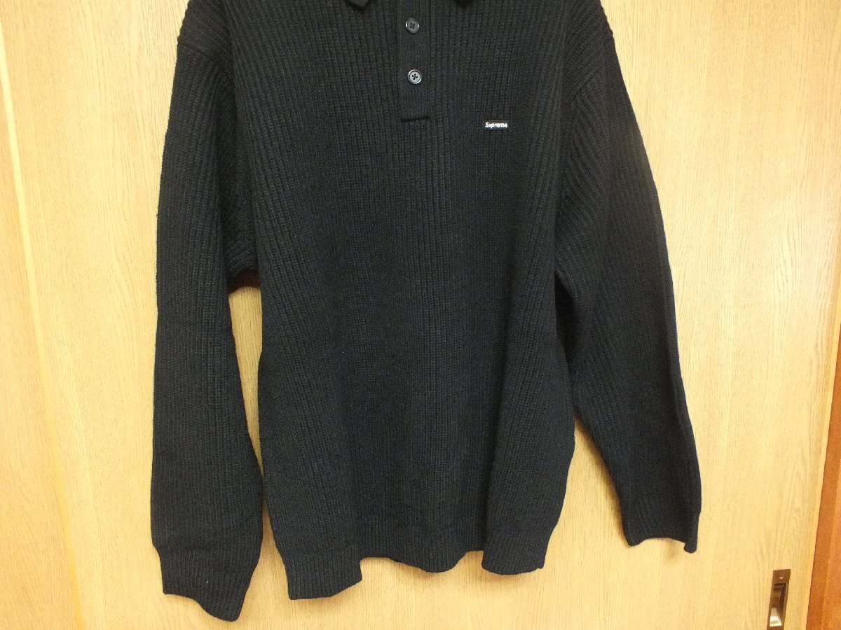Supreme Small Box Polo Sweatshirt Black/Medium_画像4