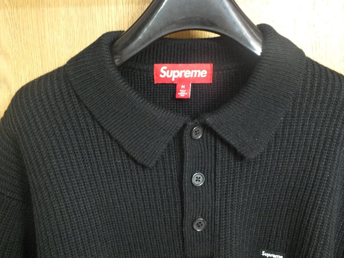 Supreme Small Box Polo Sweatshirt Black/Medium_画像2