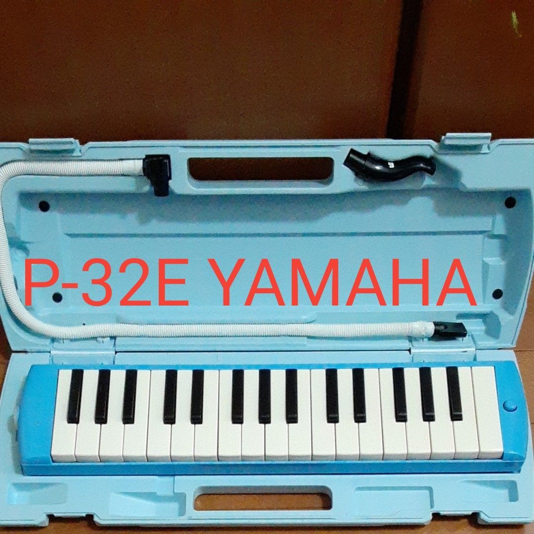  新型番 鍵盤ハーモニカ ヤマハ P-32E ピアニカ ブルー YAMAHA  息漏れ防止機能あり