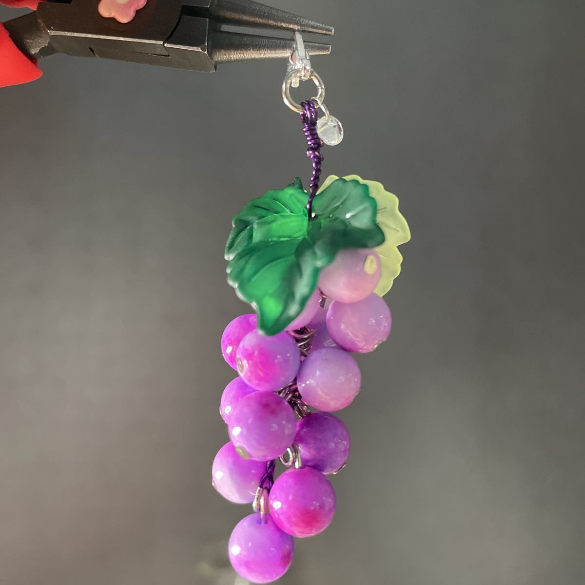  natural stone Jade . could .. strap # purple pink 