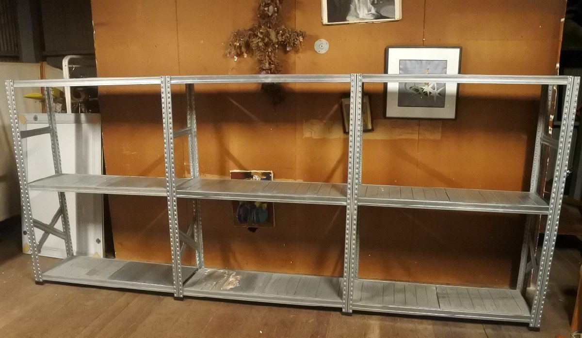  metal system garubanaizdo steel shelf 3 connection industry series as pull ndo Italy display shelf in dust real car Be exhibition Vintage 