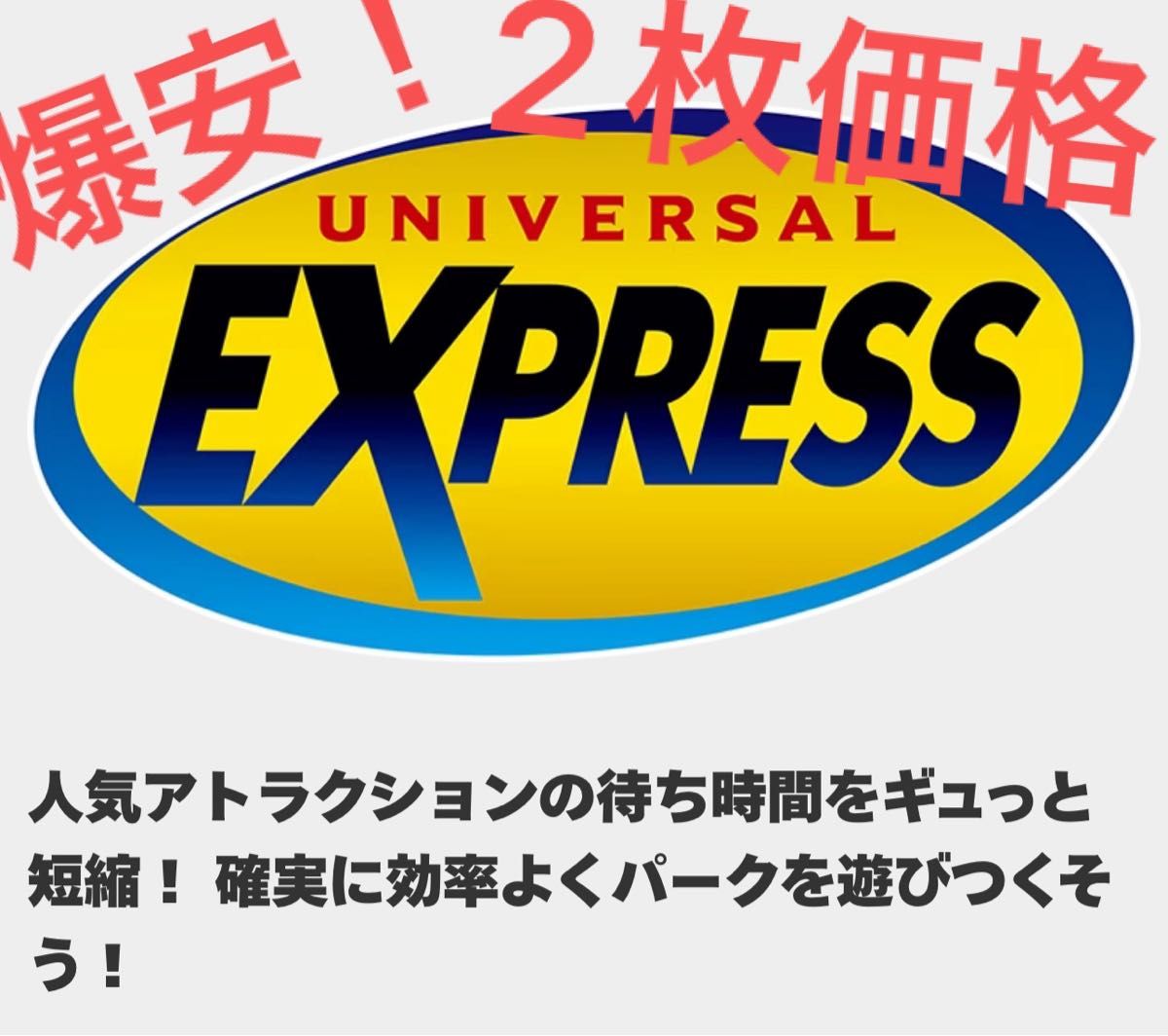 爆安 1/13日 2名分です ユニバ USJ エクスプレスパス 日にち時間 爆安 1/13日 2名分です ユニバ USJ エクスプレスパス 日にち時間
