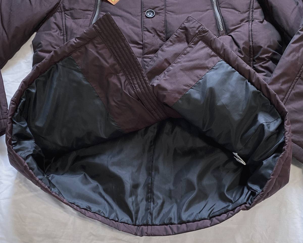 高級ハーフコート Lサイズ クリスチャンオラーニ ヘリーボーン中綿コート エンジ系 光発熱◆◆18.700円品 未使用品_画像6