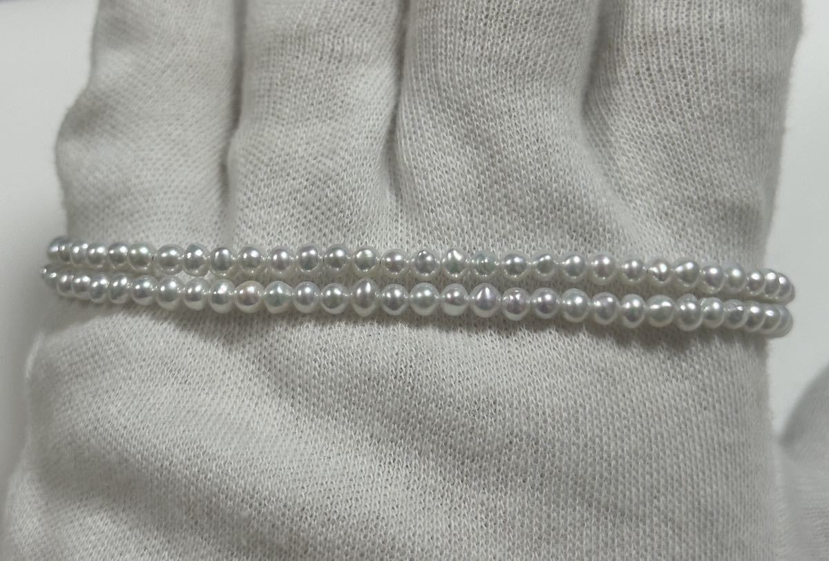 淡水ベビーパールネックレス　天然色　本真珠