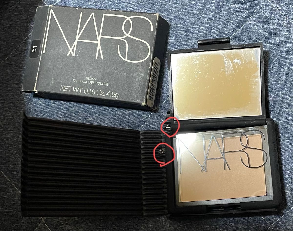 難あり　未使用【NICO 4024 】【NARS】ブラッシュ　チーク　廃盤品　コンパクト壊れのため携帯不可　匿名配送