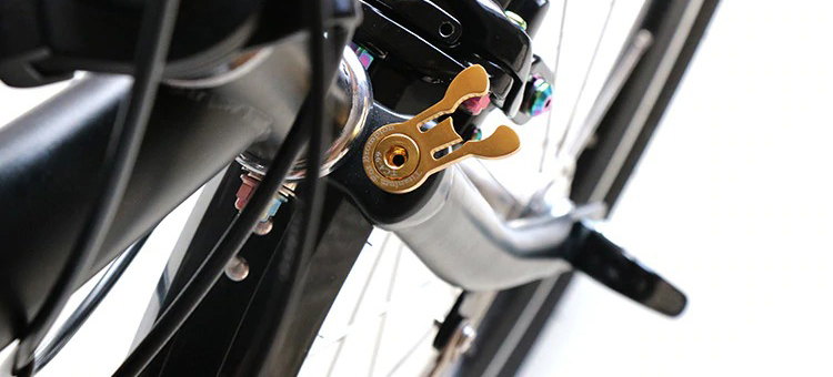 (s711) ブロンプトン BROMPTON ハンドルバーキャッチャー チタン 軽量 折りたたみ自転車_画像5