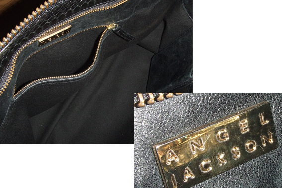 ANGEL JACKSON* python snake leather * attache case * handbag *