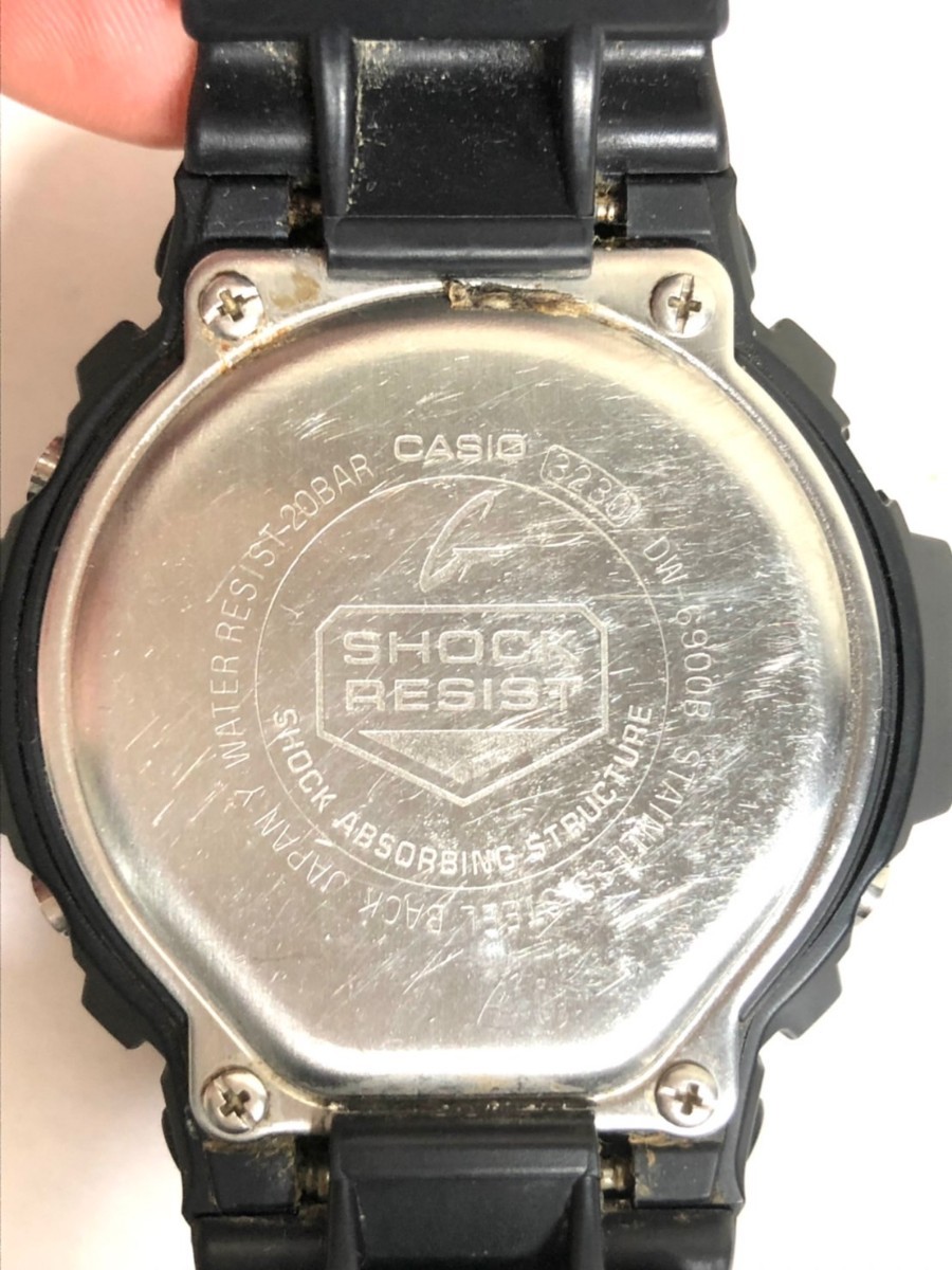 CASIO G-SHOCK DW-6900B 3230 FOX FIRE カシオ 腕時計 クォーツ メンズ ブラック 稼働品 _画像7