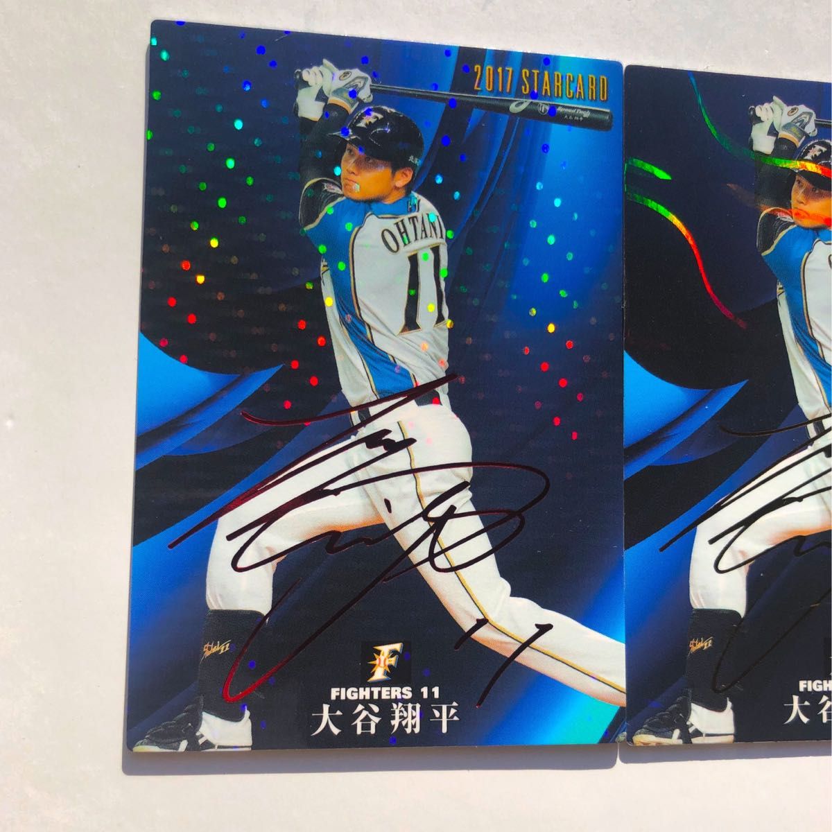 日ハム2017【カルビープロ野球チップス】大谷翔平 赤サイン・金 日ハム2017【カルビープロ野球チップス】大谷翔平 赤サイン・金