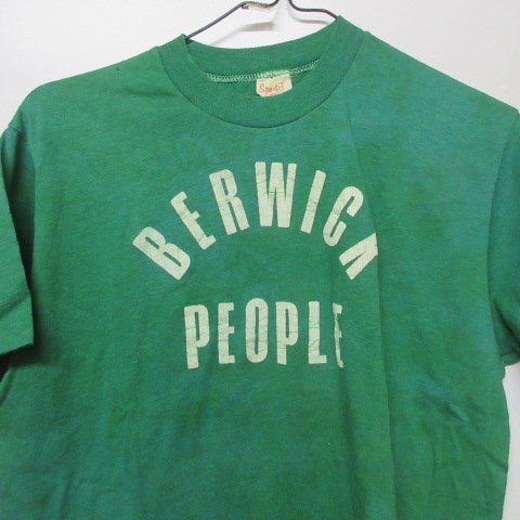 80s USA製 Tシャツ 　M 緑　雰囲気良い　vintage アメカジ古着　ab115_画像1