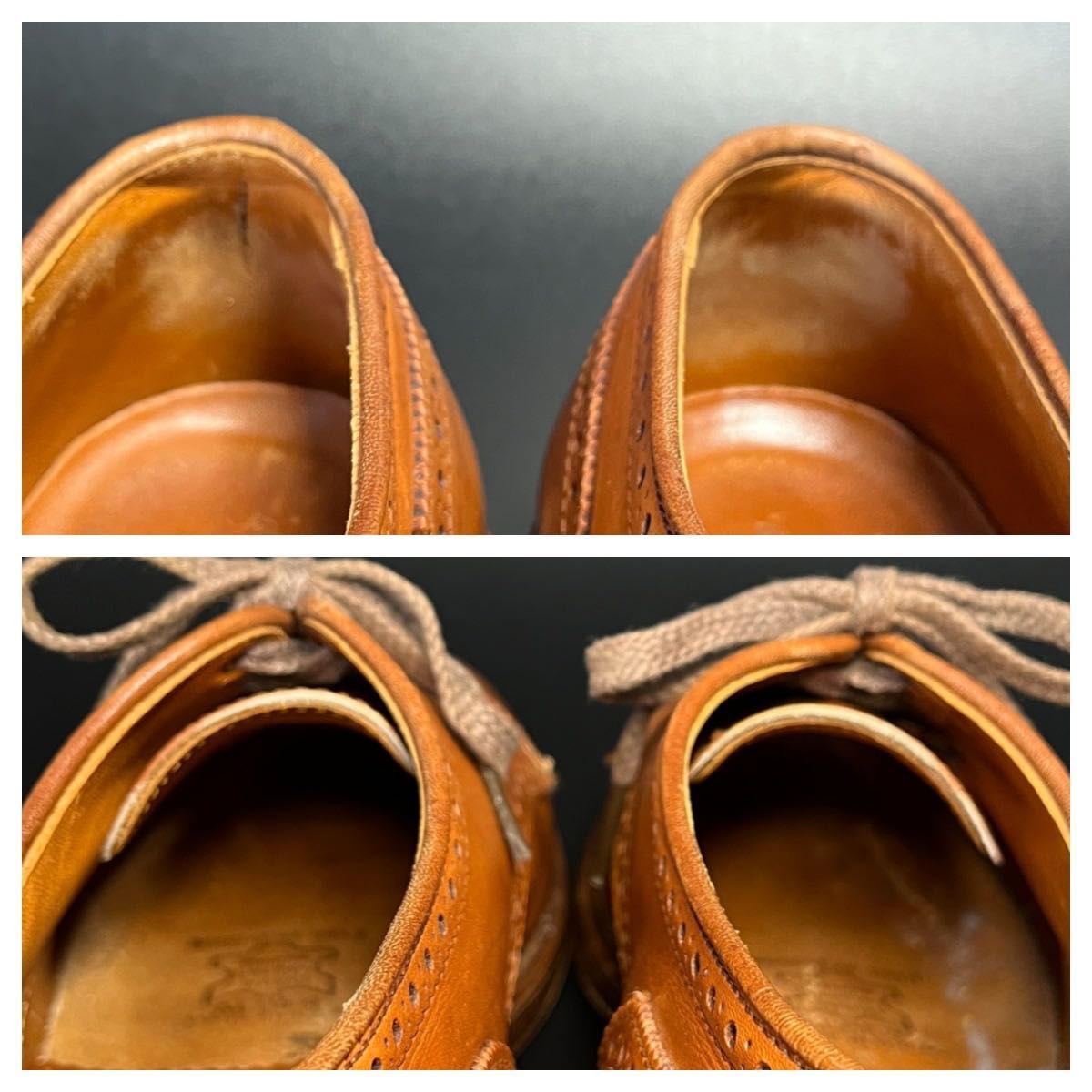 ALDEN / オールデン パンチドキャップ ダービー ブラウン サイズ7 レザー ブラウン ビジネスシューズ 革靴 茶 靴