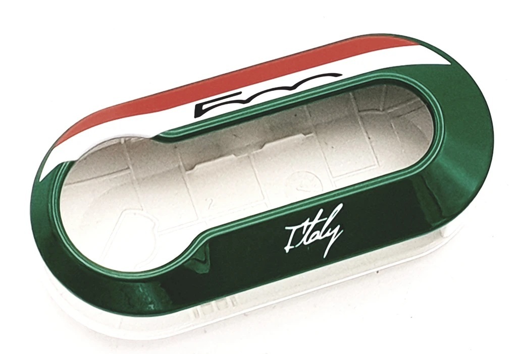 フィアット アバルト 500 純正品 キーカバー ITALY/イタリア トリコロールカラー 正規品 イグニッションキー スマートキーケース 未使用品