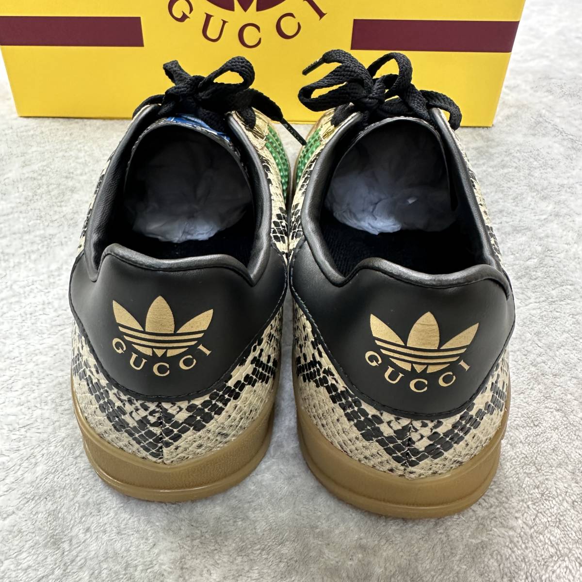 27.0cm 新品未使用 adidas GUCCI GAZELLE アディダス グッチ ガゼル コラボ 限定 レア ガッツレー パイソン スニーカー  シューズ 正規品