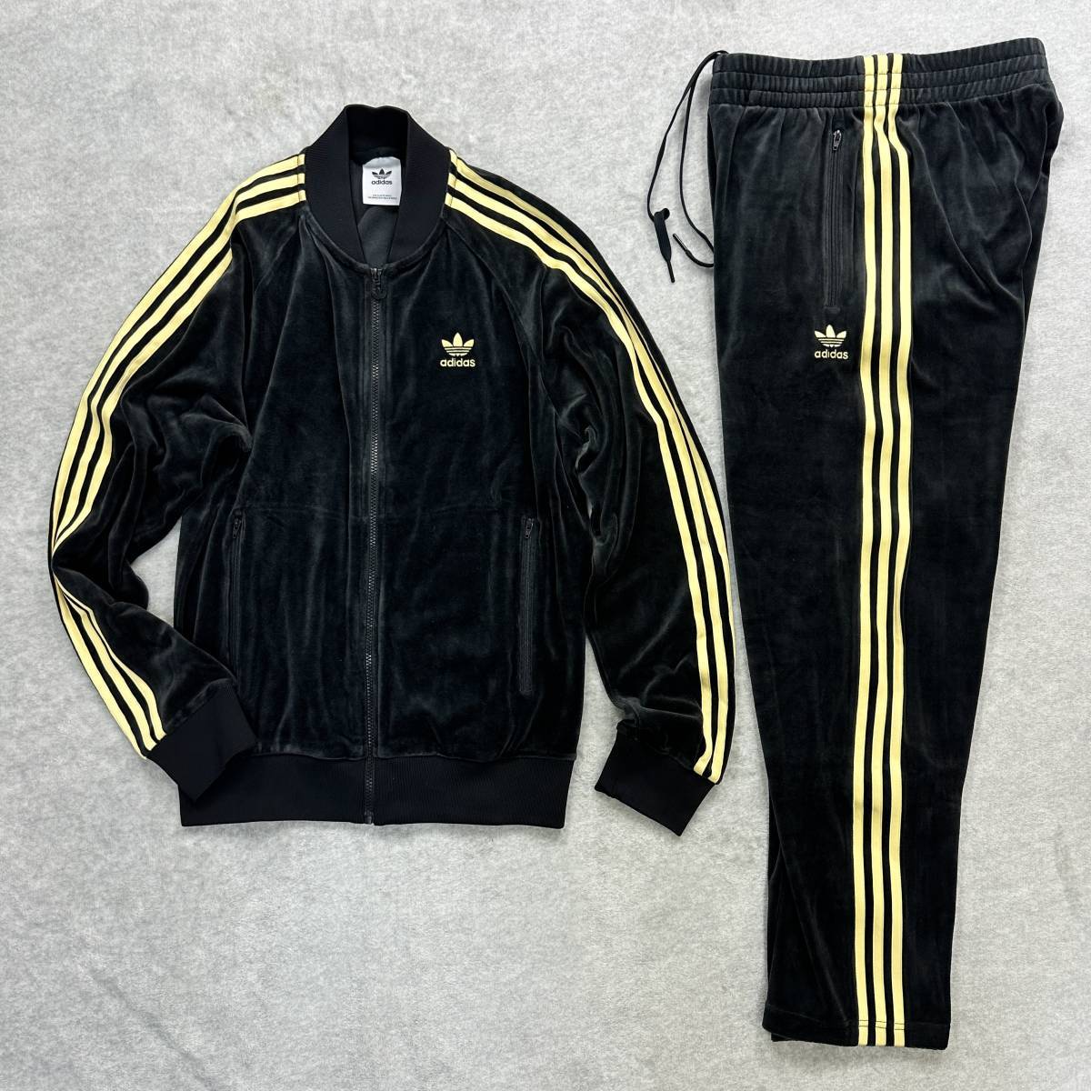 【ベロア】新品未使用 adidas Originals M/Sサイズ アディダス オリジナルス セットアップ 上下 ジャケット パンツ ボトムス 常田大希着用の画像1