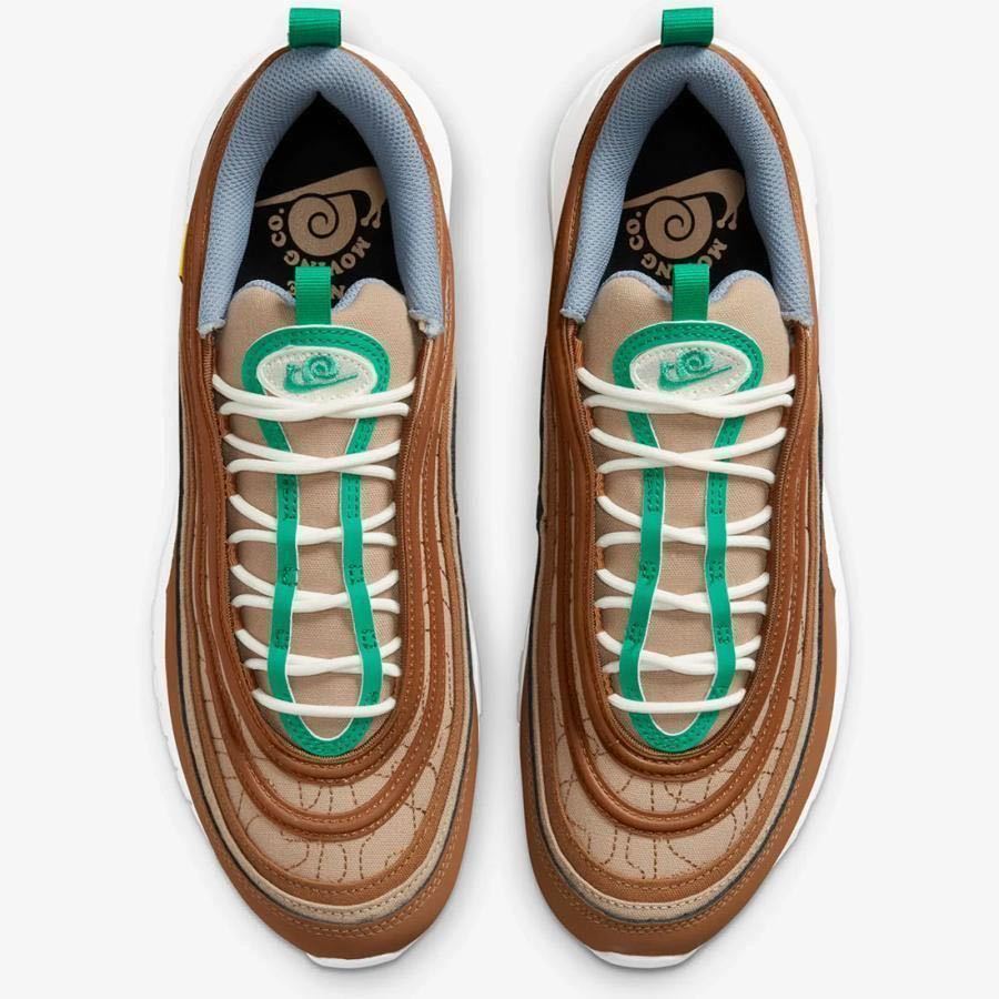 新品未使用 NIKE 27.5cm ナイキ AIR MAX 97 SE エアマックス スニーカー シューズ ブラウン 茶色 白 MOVING CO. B品 箱無し 国内正規品_画像5