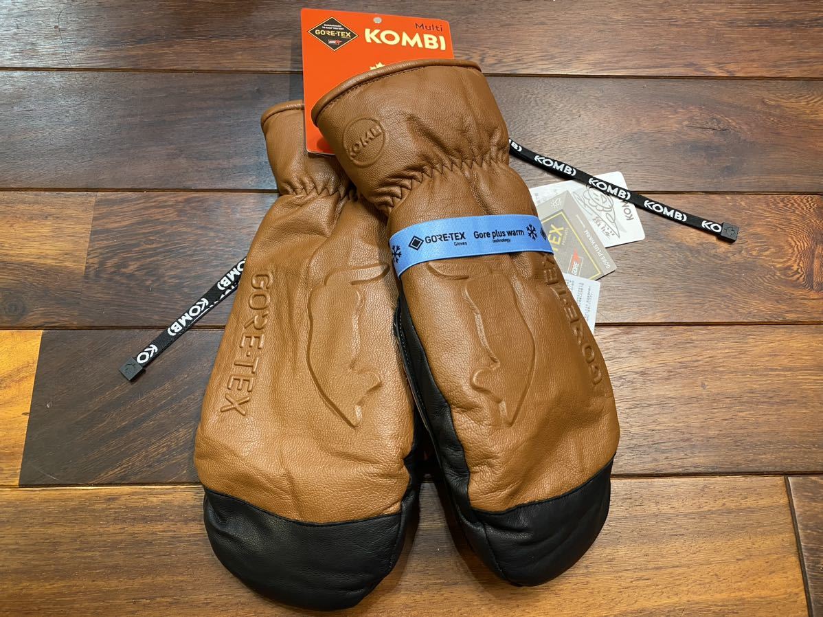 ★ コンビ KOMB スノーレザーグローブ ミトン GORE-TEX 23LVM2 GTV REO-03 ブラウン sizeL 新品未使用 スノーボード 手袋 高橋烈男モデル