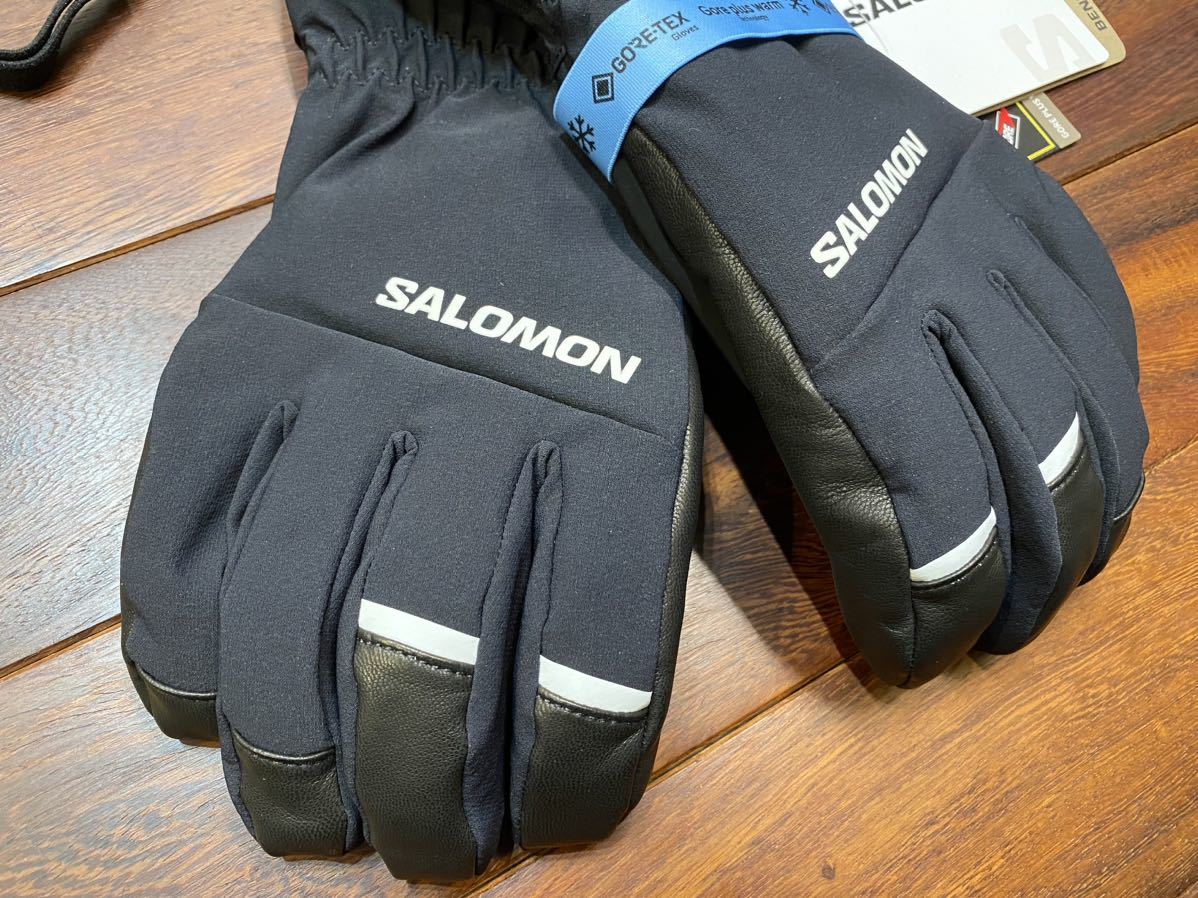 SALOMON サロモン スキー スノーグローブ 本革 ブラック 5本指 SALOMON サロモン スキー スノーグローブ 本革 ブラック 5本指