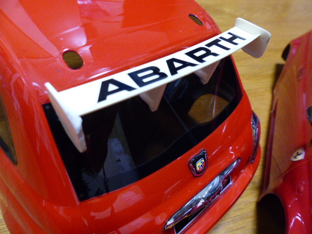 中古　タミヤ　アバルト500アセットコルセ （ TAMIYA FIAT ABARTH 500 ASSETTO CORSE）とジャンク　フィアット500_画像7