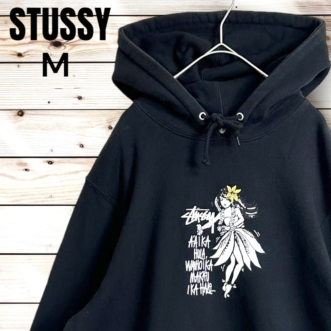 [ редкий дизайн ]Stssy Stussy STUSSYfla девушка world Tour M Parker черный чёрный Bick Logo тянуть надкрылок -do