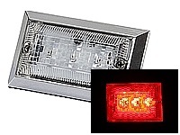 LED3 ハイパワーフラットマーカーランプNEO（ネオ）DC12v/24v共用　レッド（クリアーレンズ仕様）No.534506_画像1