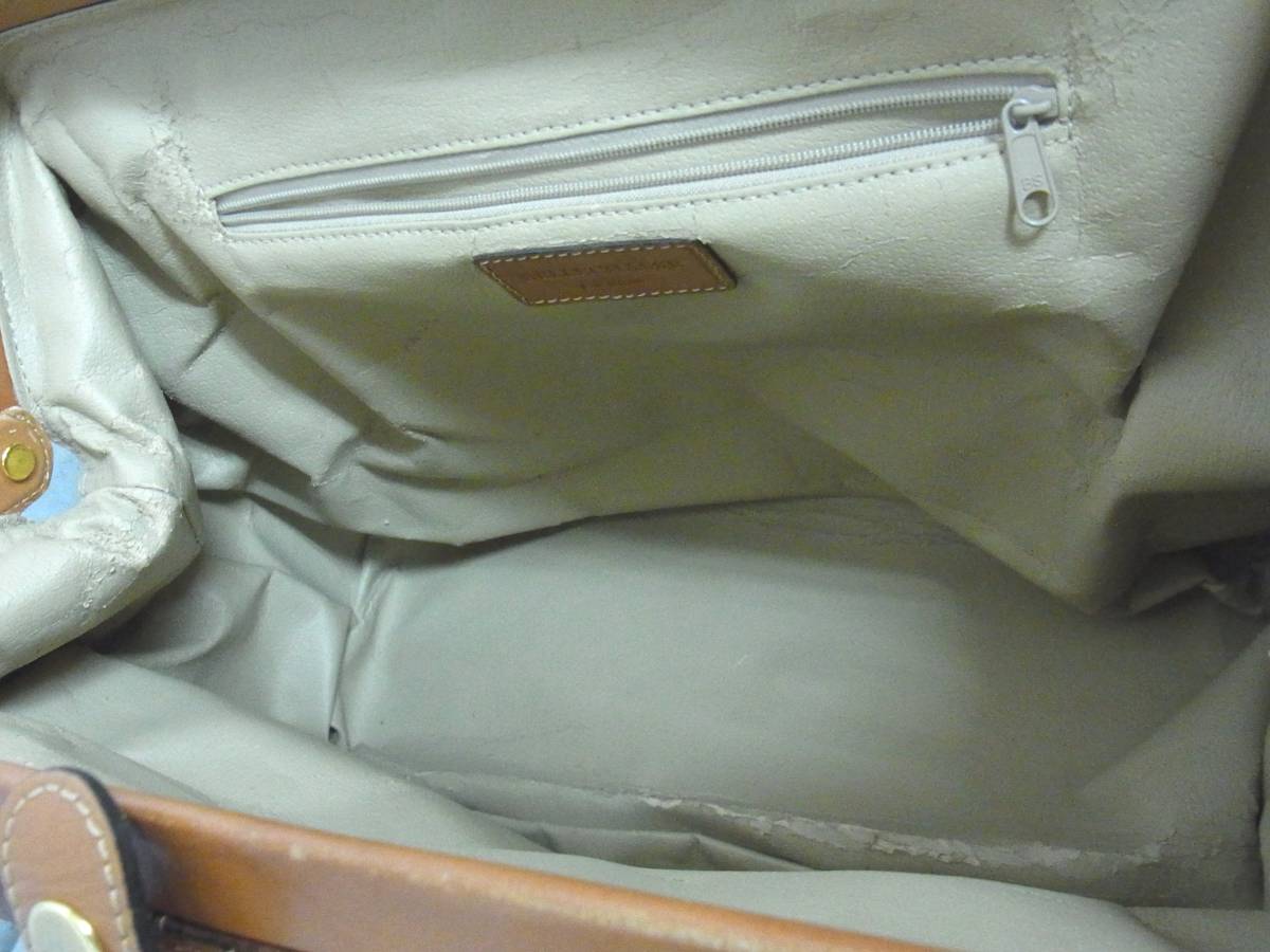  bell car s Boston bag leather leather BELLECHASSE PARIS business dokta- men's bag bag brown group present condition goods in the image . please judge 