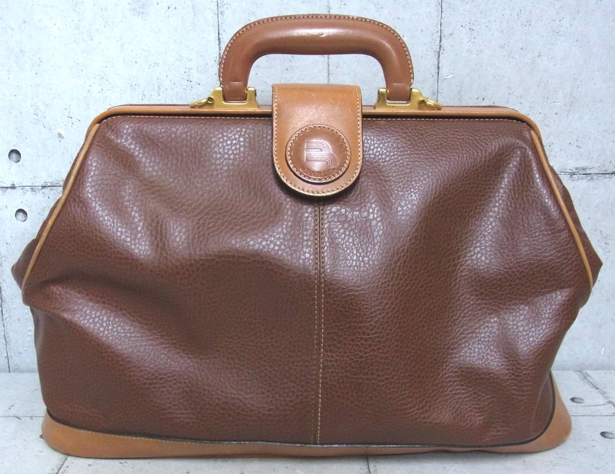  bell car s Boston bag leather leather BELLECHASSE PARIS business dokta- men's bag bag brown group present condition goods in the image . please judge 