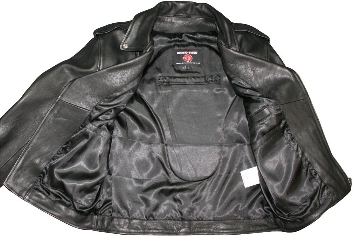 モトフィールド(MOTO FIELD) ダブルレザージャケット ブラック LLサイズ MF-LJ99 定価41,040円_画像2