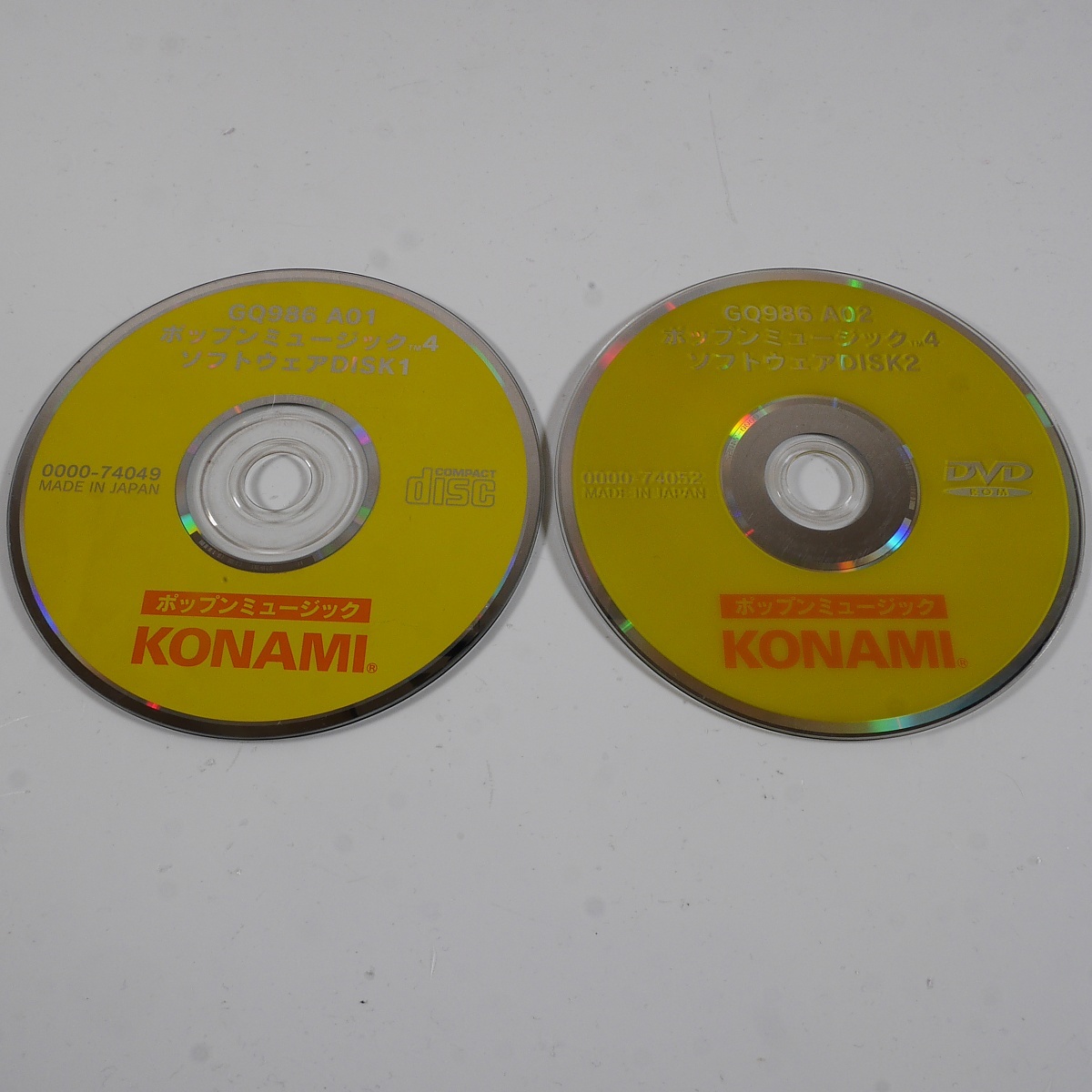 KONAMI　コナミ　ポップンミュージック4　大型用ディスクのみ　2枚組