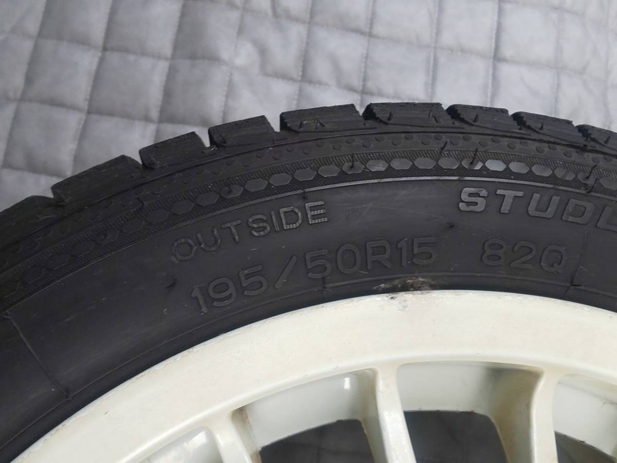 OZ ラリー レーシング R15×6.5J+40 4H PCD100 15インチアルミホイール ナンカンスタッドレス 195/50 R15 中古 4本_画像8