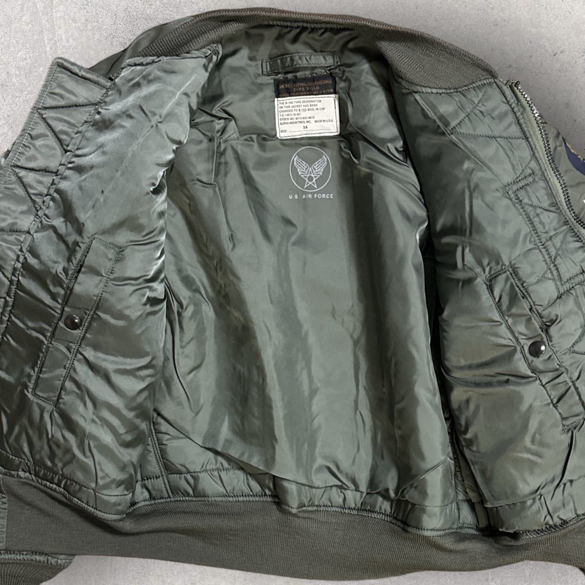 ALPHA INDUSTRIES アルファ 90s USA製 50's復刻 TYPE B-15D MOD ALPHA INDUSTRIES アルファ 90s USA製 50's復刻 TYPE B-15D MOD