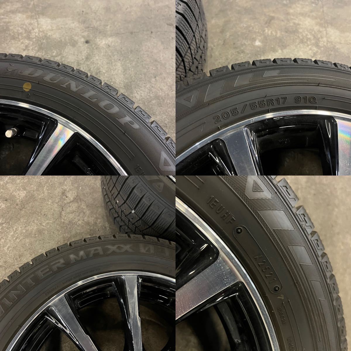 21年製　ダンロップ　ウィンターマックス03 バリ溝 205/55R17 スタッドレスタイヤ キックス　ステップワゴン　ノア　ヴォクシー　マツダ3 _画像6