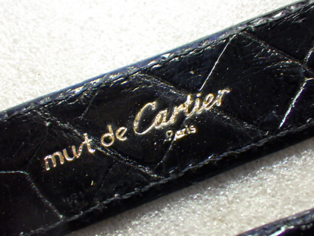 未使用　Cartier　カルティエ　純正　レザー　本皮ベルト　黒　21mm用　ｗ120613_画像4