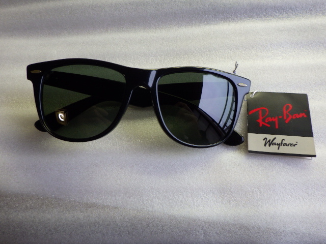 未使用 90s B&L Ray-Ban WAYFARER II USA ボシュロム レイバン ウェイファーラー2 エボニィ デッドストック ｗ121632_画像1