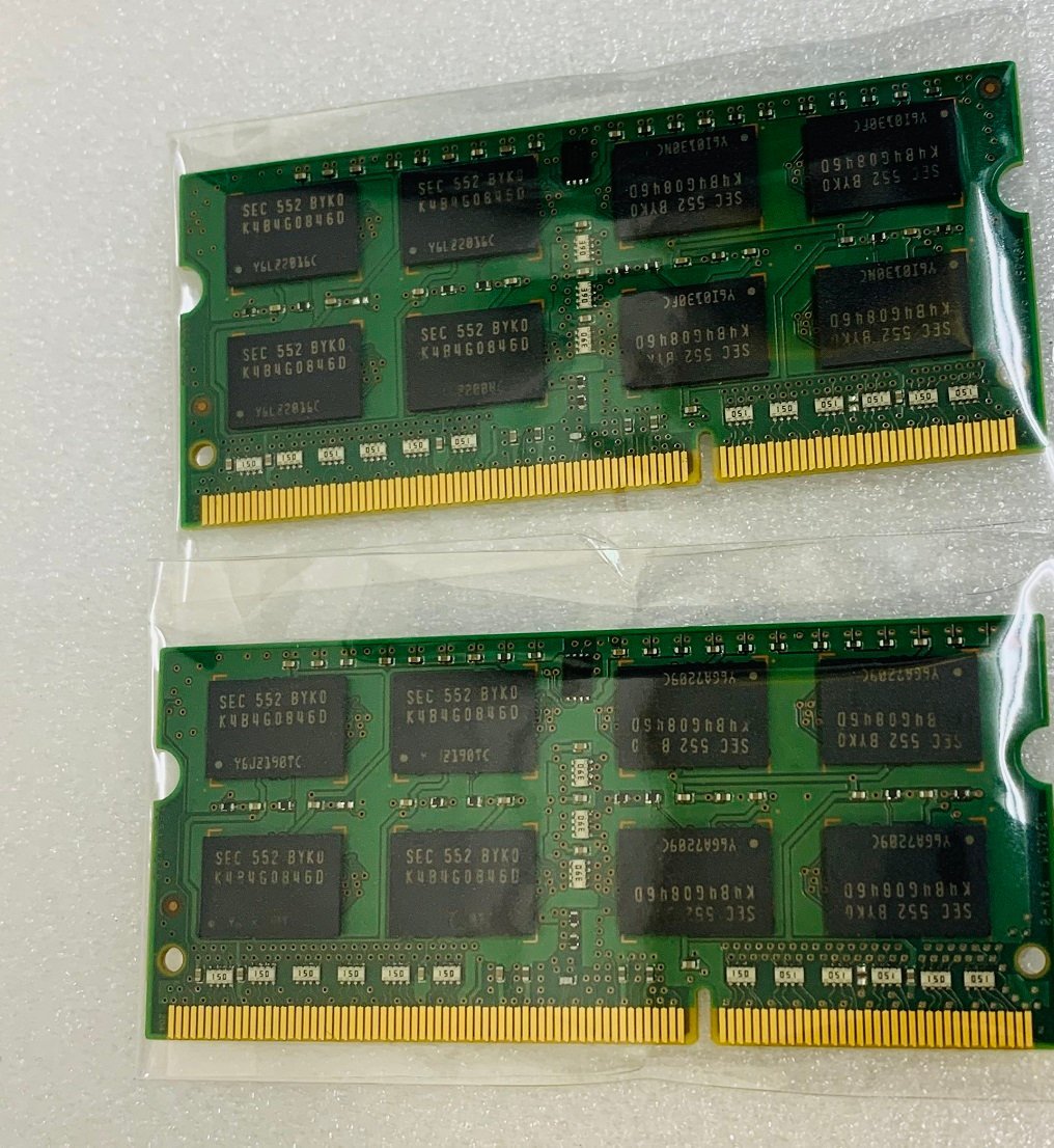 SAMSUNG 2RX8 PC3L-12800S 8GB 2枚組 1セット 16GB DDR3 ノートパソコン用メモリ 204ピン ECC無し DDR3L-1600 8GB 2枚で 16GB DDR3L LAPTO_画像5