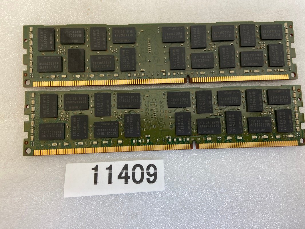SAMSUNG PC3L-10600R 8GB 2枚 16GB DDR3L 1333R 8GB ECC サーバー用 メモリ 中古 動作未確認　_画像3