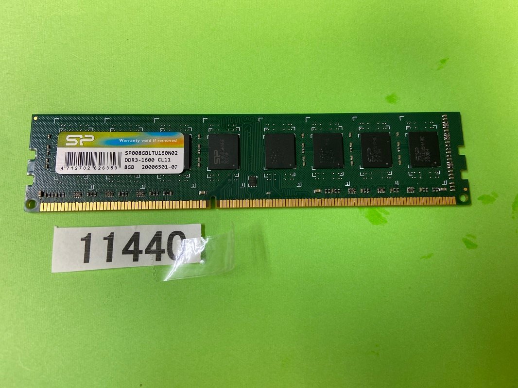 SP PC3-12800U 8GB DDR3 デスクトップ用 メモリ DDR3-1600 8GB 240ピン ECC無しDDR3 PC3 12800 8GB DDR3 RAM_画像1