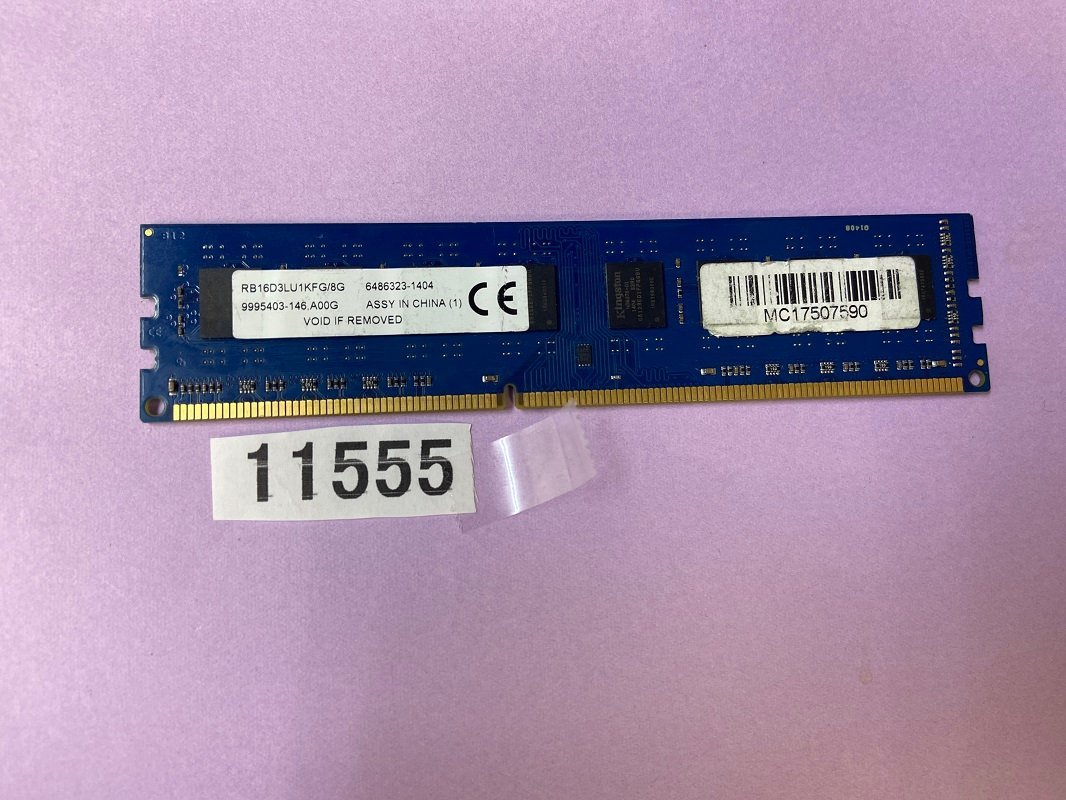 RB16D3LU1KFG/8G PC3-12800U 8GB DDR3 デスクトップ用 メモリ DDR3-1600 8GB 240ピン ECC無しDDR3 PC3 12800 8GB DDR3 RAM_画像1