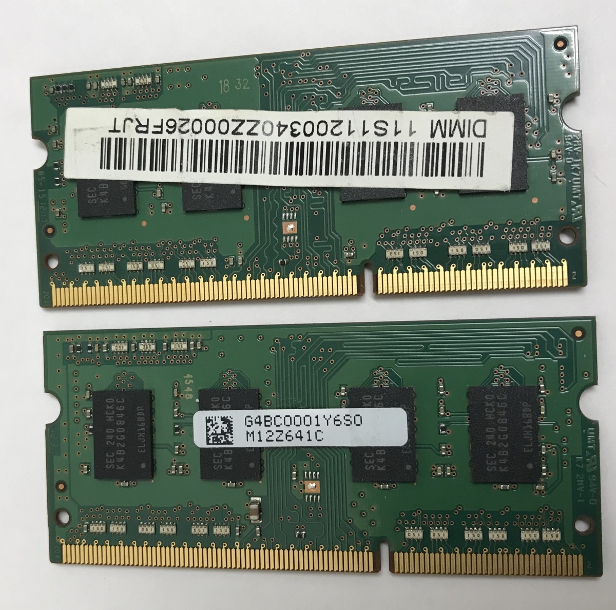 SAMSUNG 1RX8 PC3-12800S 4GB 2GB 2 sheets .4GB DDR3 Note PC for memory 204 pin DDR3-1600 2GB 2 sheets used DDR3 memory operation verification ending 